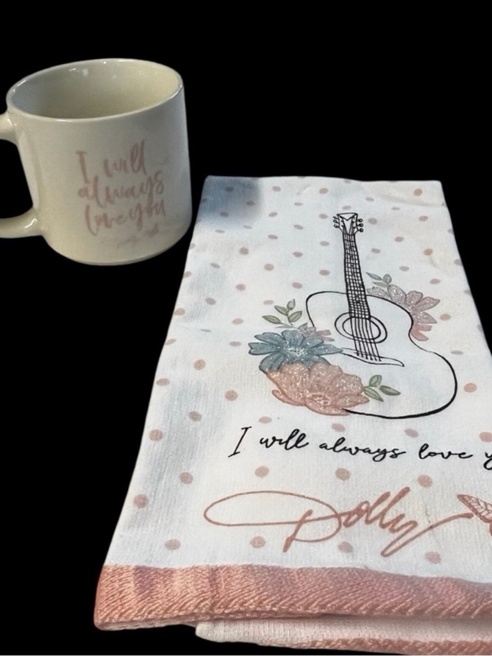 Dolly Parton I Will Always Love You Mug & Kitchen Towel Set